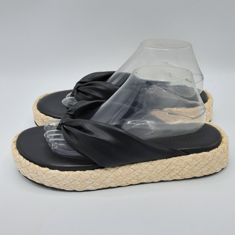 Naked Feet Costa Black Faux Leather Padded Sandals. Size 11. - Picture 2 of 12